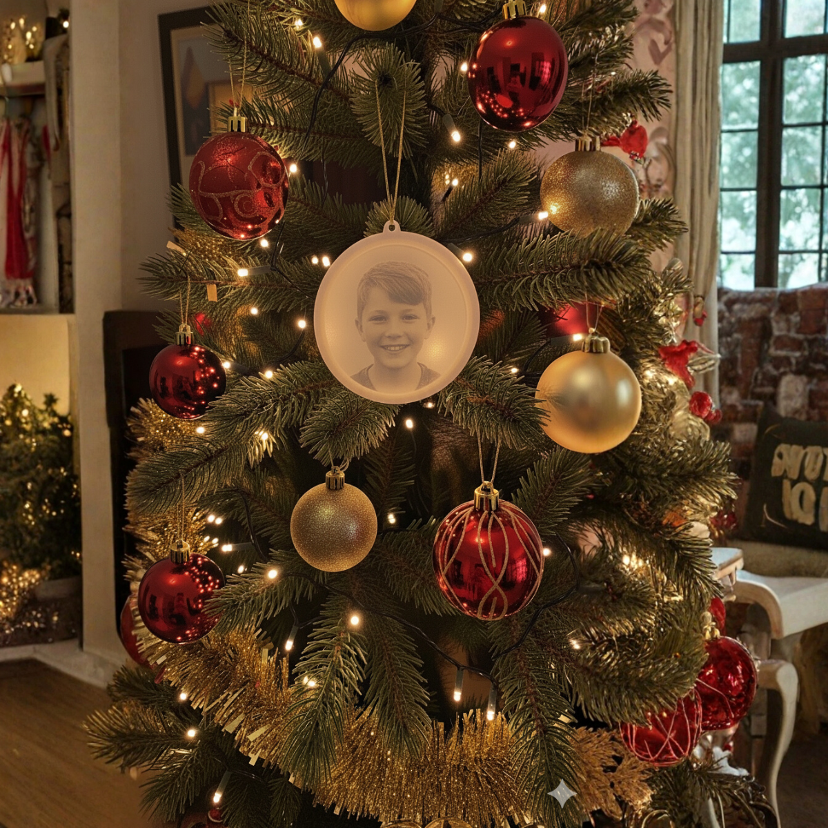 Adorno Navideño Foto Personalizada 3d Litofania -pack X 3und