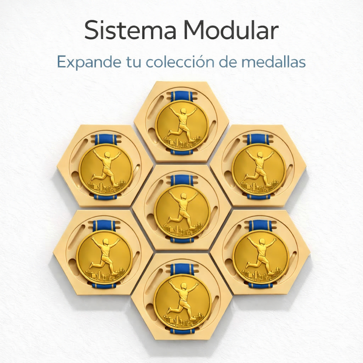 Medallero Running Porta Medallas Pared Modular Pack 5