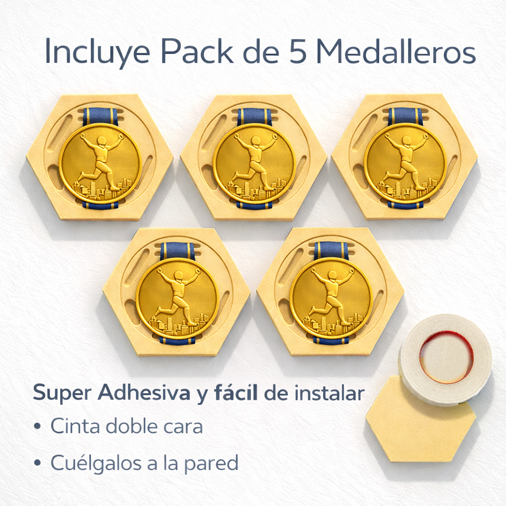 Medallero Running Porta Medallas Pared Modular Pack 5