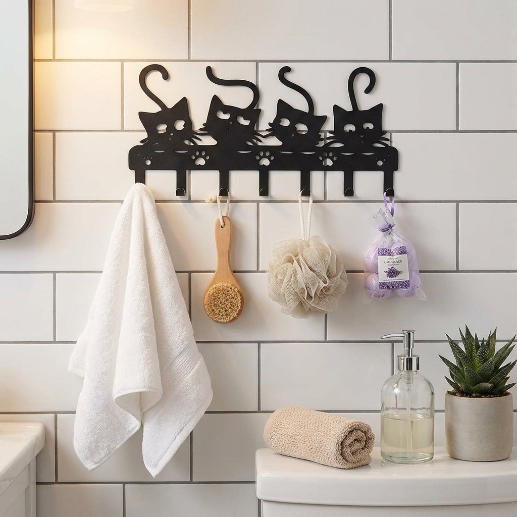 Organizador de Pared Multiusos "Amor Gatuno" (Cocina, Baño, Llaves y Taller)