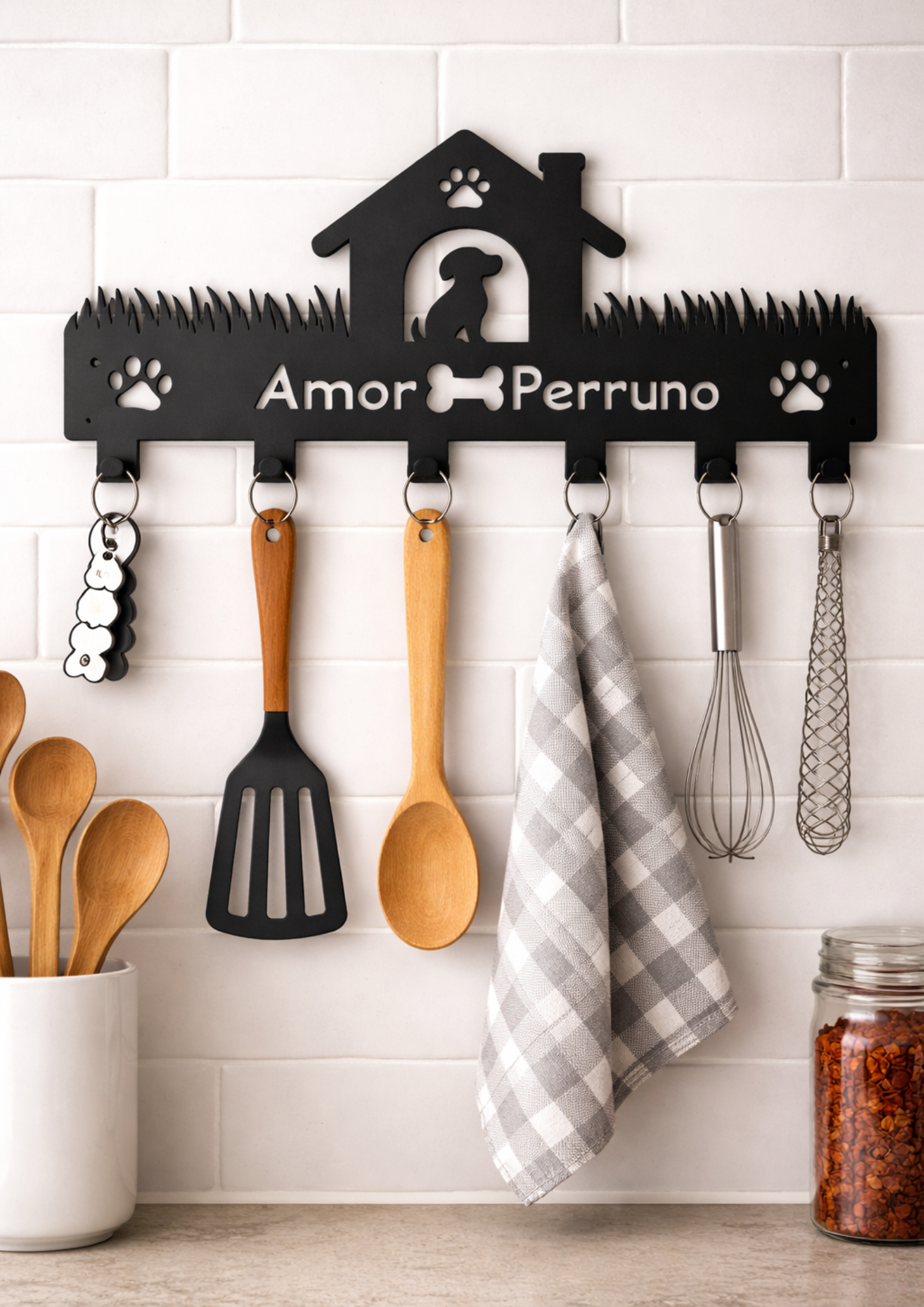 Porta Llaves Pared Perros Amor Perruno Organizador