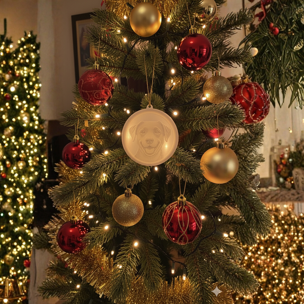 Adorno Navideño Foto Personalizada 3d Litofania -pack X 3und