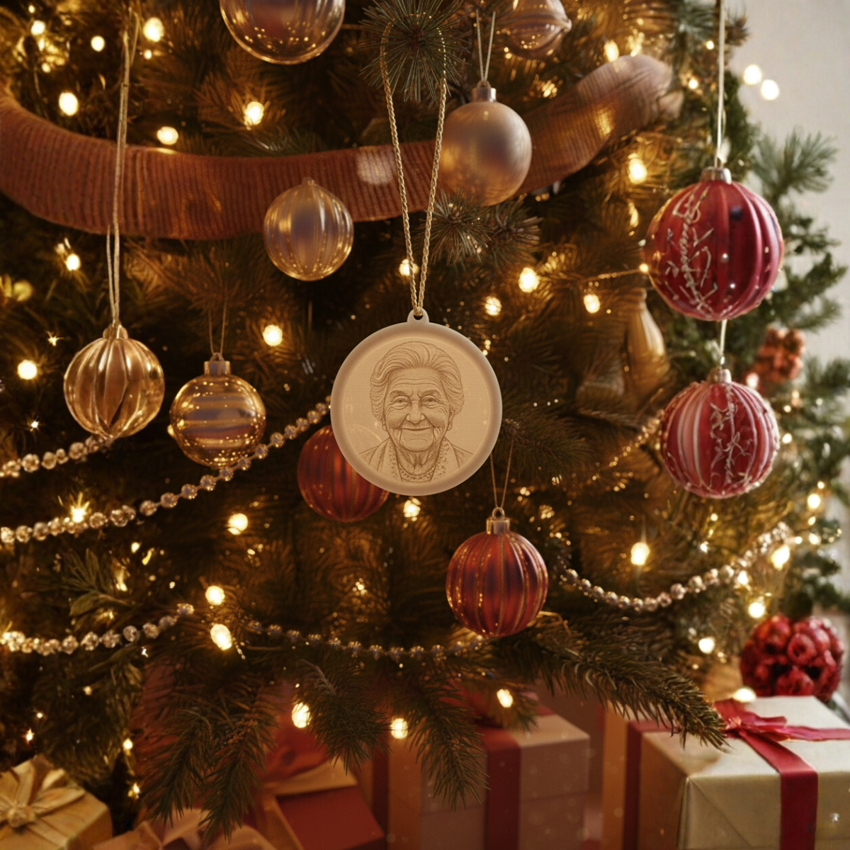 Adorno Navideño Foto Personalizada 3d Litofania -pack X 3und