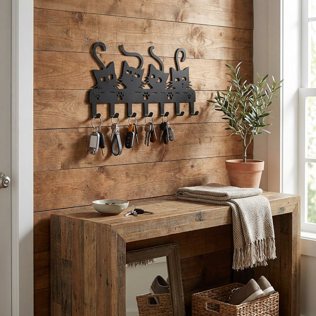 Organizador de Pared Multiusos "Amor Gatuno" (Cocina, Baño, Llaves y Taller)