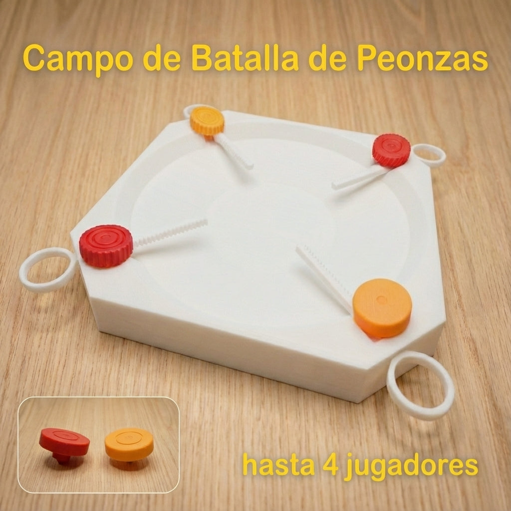 Arena de Combate de Peonzas para 4 Jugadores