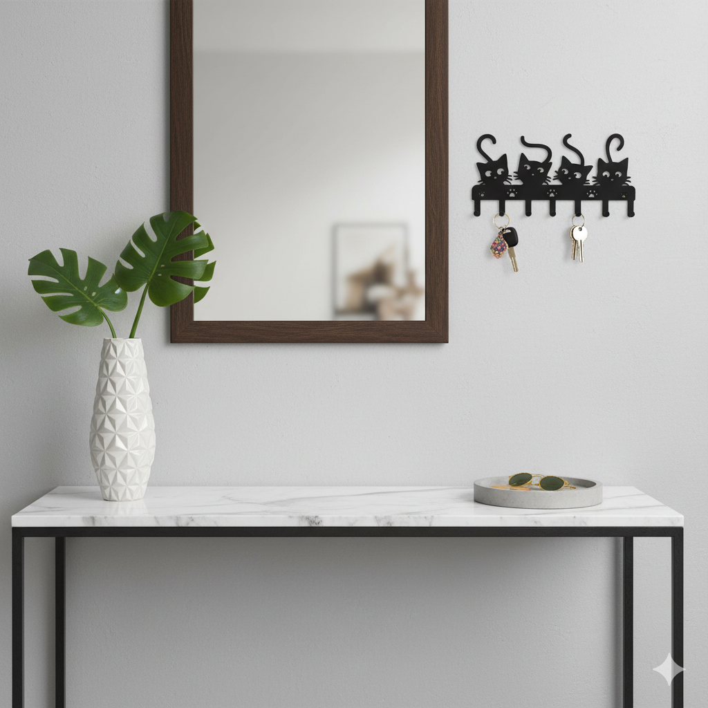 Organizador de Pared Multiusos "Amor Gatuno" (Cocina, Baño, Llaves y Taller)