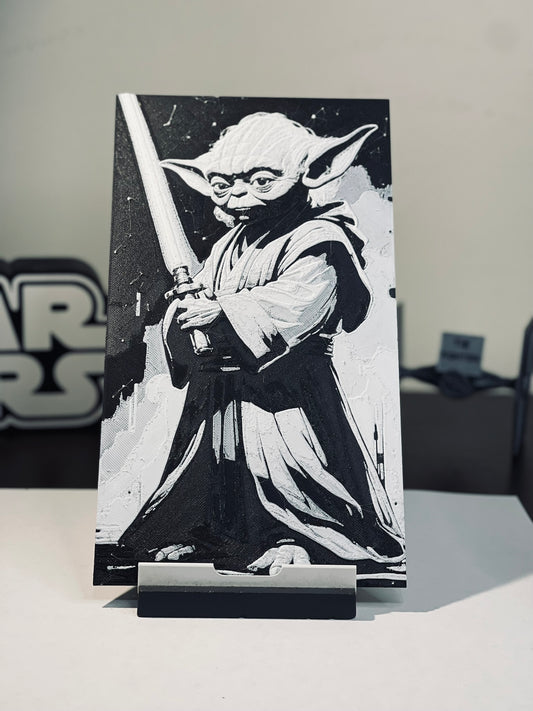 Cuadro en Relieve Maestro Yoda - Colección Star Wars